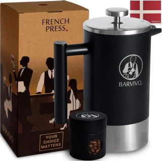 Barista Koffiezetapparaat met Reistas 34oz Zwart Roestvrijstaal
