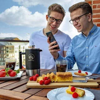 Barista Koffiezetapparaat met Reistas 34oz Zwart Roestvrijstaal