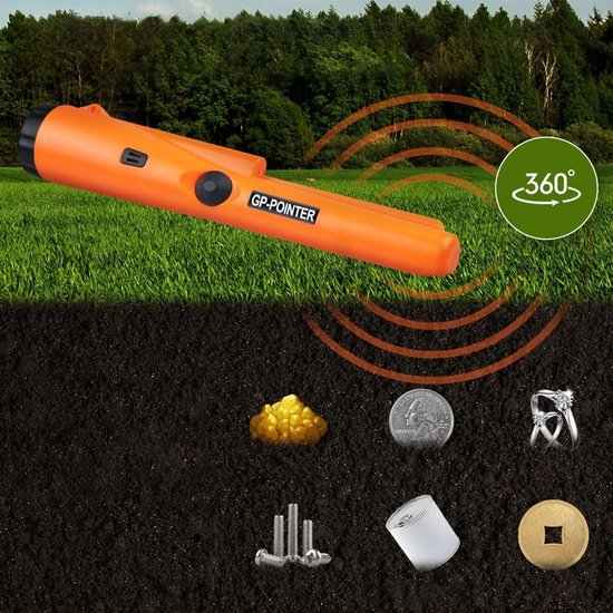 Bedee Draagbare Metaaldetector Metaalmuntdetector Oranje review
