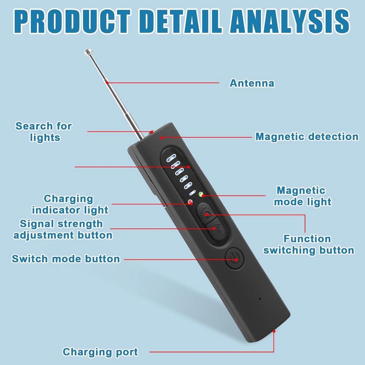 Wat vinden we goed aan de Bedwantsendetector RF-signaalfinder voor insecten en trackers