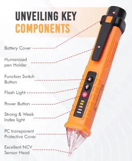 Contactloze AC-spanningstester 12–1000 V