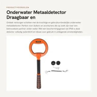 Dailygoods onderwater metaaldetector oranje