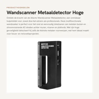 Dailygoods wandscanner metaaldetector zwart