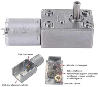 DC 24V micro wormwielmotor 10 tpm