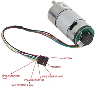 DC tandwielmotor 12/24V 37 mm (12V 200 RPM)