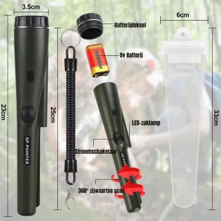 DD Pinpointer Metaaldetector 30x30x100cm Zwart