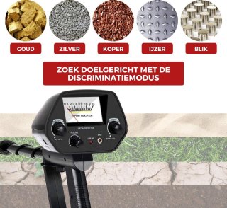DETECT-IT Metaaldetector Verstelbaar Inclusief Batterijen en Schep