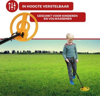DETECT-IT Metaaldetector Verstelbaar Inclusief Batterijen en Schep