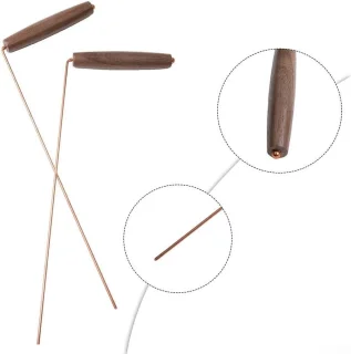 Detector staven - 29x12 cm - koperkleurig