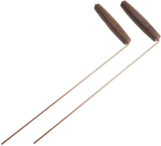 Detector staven - 29x12 cm - koperkleurig