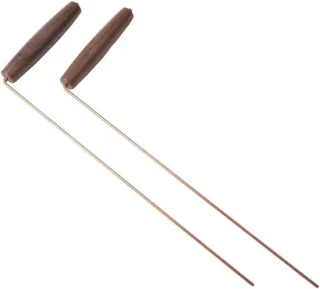 Detector staven - 29x12 cm - koperkleurig
