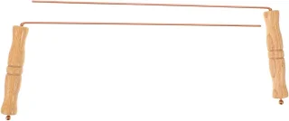 Detector staven set - koperen rods - 31 cm - goudkleurig