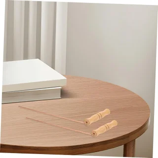 Detector staven set - koperen rods - 31 cm - goudkleurig