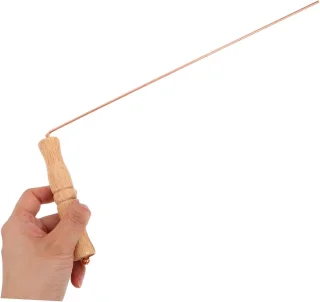 Detector staven set - koperen rods - 31 cm - goudkleurig