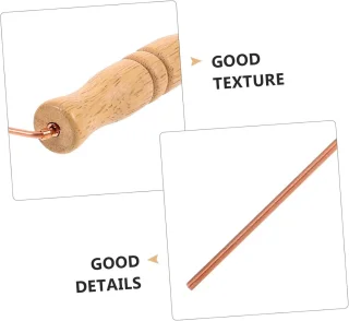 Detector staven set - koperen rods - 31 cm - goudkleurig