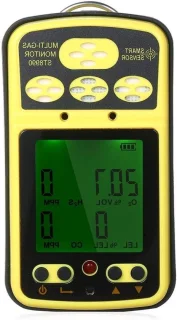 Digitale gasmonitor 4-gassendetector zwart
