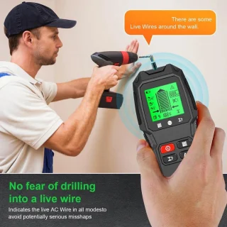 Digitale wanddetector 20 cm zwart