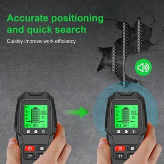 Digitale wanddetector 20 cm zwart