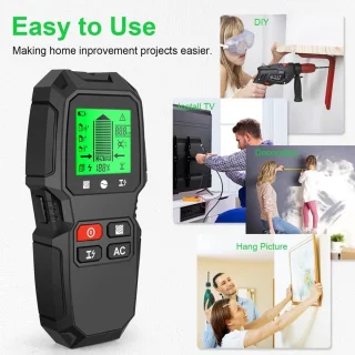 Digitale wanddetector 20 cm zwart