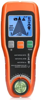 Draaddetector leidingzoeker wandscanner 7-in-1 multifunctioneel tot 60 mm diepte oranje