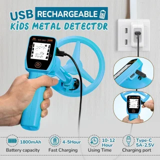 Draagbare metaaldetector voor kinderen