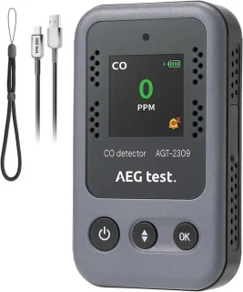 Draagbare oplaadbare koolmonoxidemelder (CO-meter)