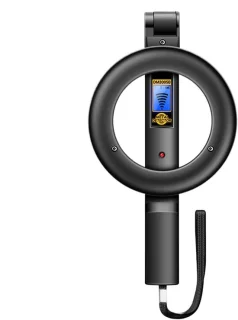 Draagbare opvouwbare metaaldetector - zwart