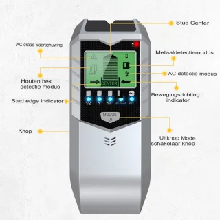 Dutchers 5-in-1 Elektronische Wandscanner met LCD-scherm