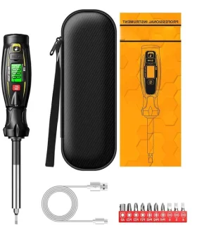 Elektrische tester spanningsdetector schroevendraaier 19 cm zwart