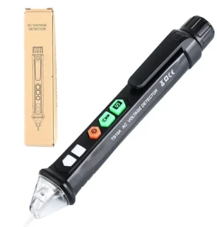 Elektrische testerpen - spanningsdetector - 16 cm - zwart