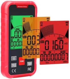 Emf meter digitaal zwart