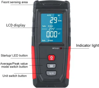 Emf Meter Oplaadbaar Draagbare Stralingsdetector