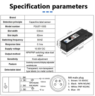 Etiketteer sensor - capacitieve schakelaar