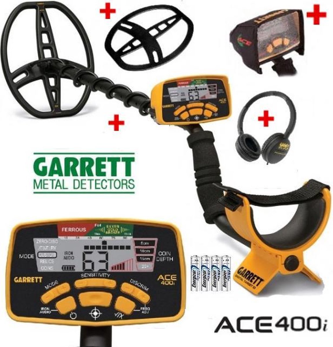 De Garrett Ace 400i metaaldetector pakket in één oogopslag