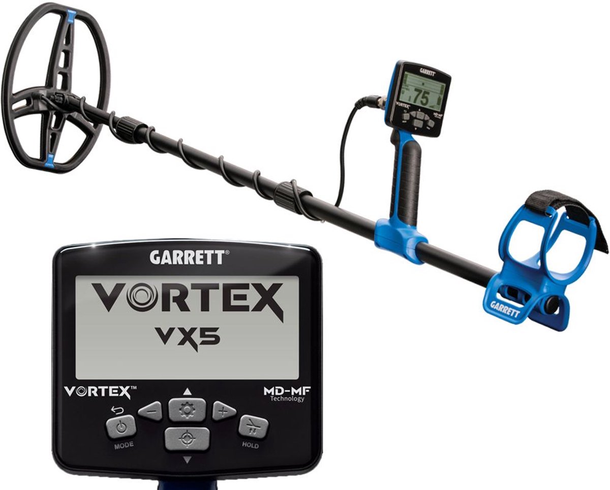 De Garrett Vortex VX5 Metaaldetector in één oogopslag