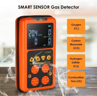 Gas- en luchtkwaliteitsdetector oranje