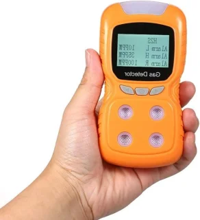 Gasdetector 4-in-1 luchtkwaliteit monitor - zwart oranje