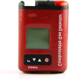 Gasdetector - gasmelder alarm - zwart rood