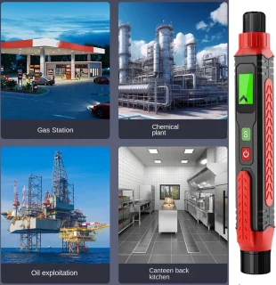 Gasdetector lekdetector brandbaar gas alarm zwart
