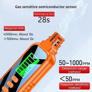 Gaslek detector aardgas alarm oranje