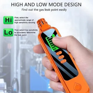 Gaslek detector aardgas alarm oranje