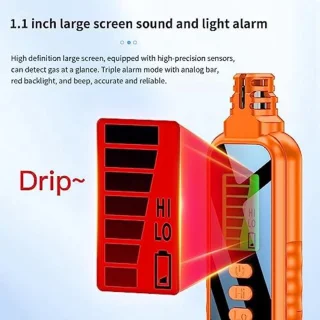 Gaslek detector aardgas alarm oranje