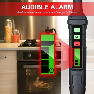 Gaslek detector - brandbaar gas alarm - zwart