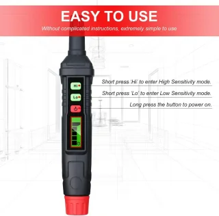 Gaslek detector - brandbaar gas alarm - zwart