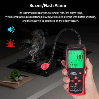 Gaslekdetector brandbaar gas tester