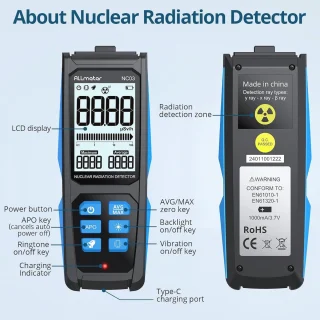 Geigerteller Draagbare Stralingsmeter LCD-display