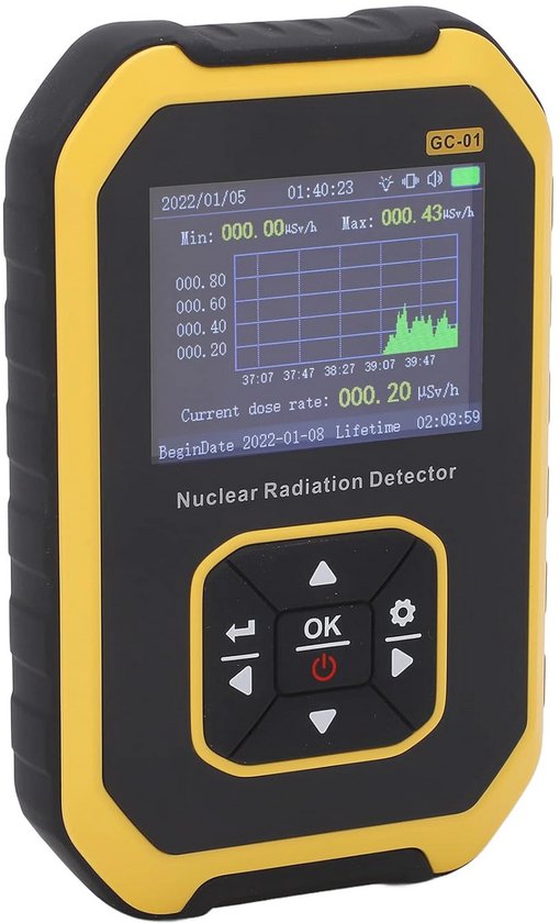 Geigerteller LCD Draagbaar met Oplaadbare Batterij