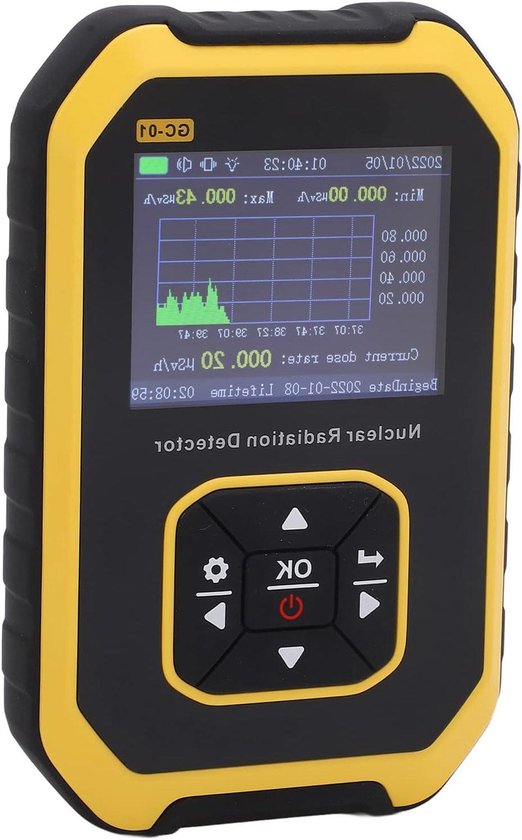 Geigerteller LCD stralingsdetector draagbaar oplaadbaar model
