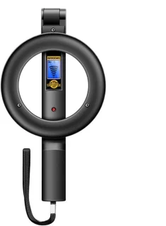 Hand Metaaldetector - Metalen Tester Opvouwbaar - Veiligheidsinspecties Uitvoeren - 360 Graden Scanbereik - 395 cm - Zwart
