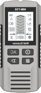 Hand metaaldetector - wandscanner - 17.4 cm - zilver
